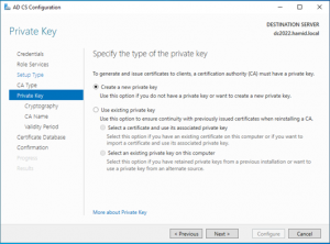 ایجاد Private Key جدید
